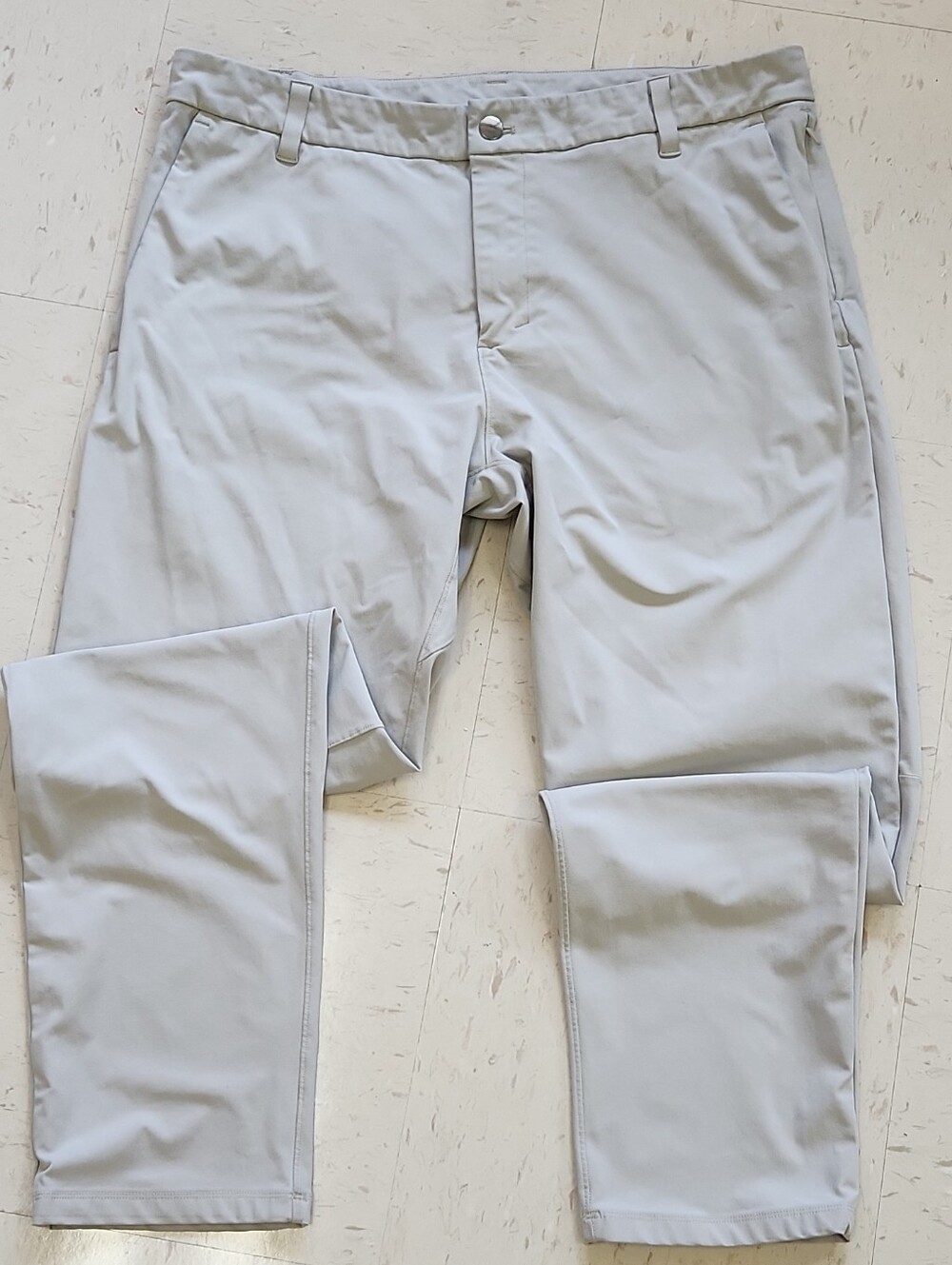 Lululemon athletica Men's ABC Classic-Fit Warpstreme 5 Pocket Gray Pants 35 x 30